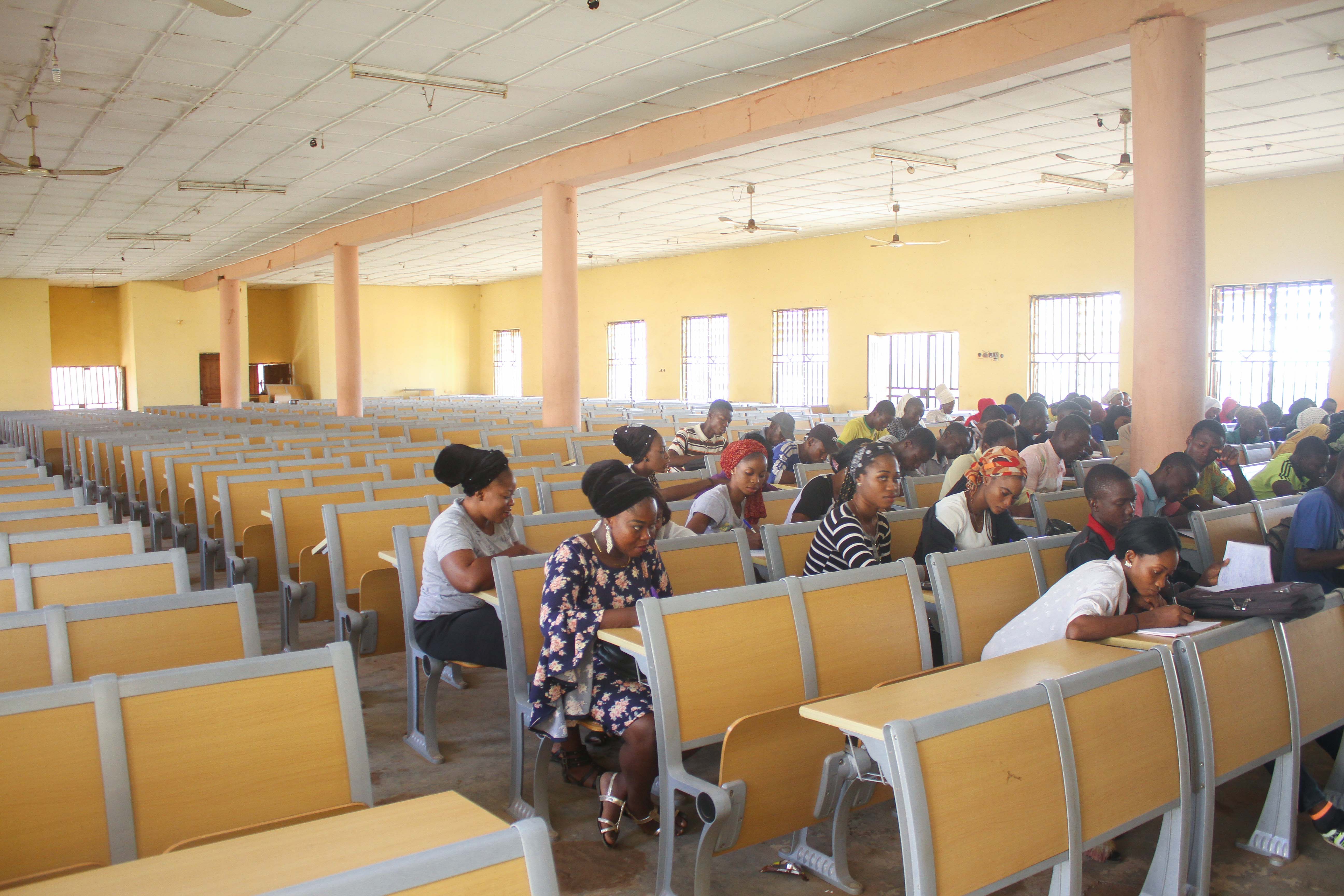 Students receiving lecture inside the Lecture Hall