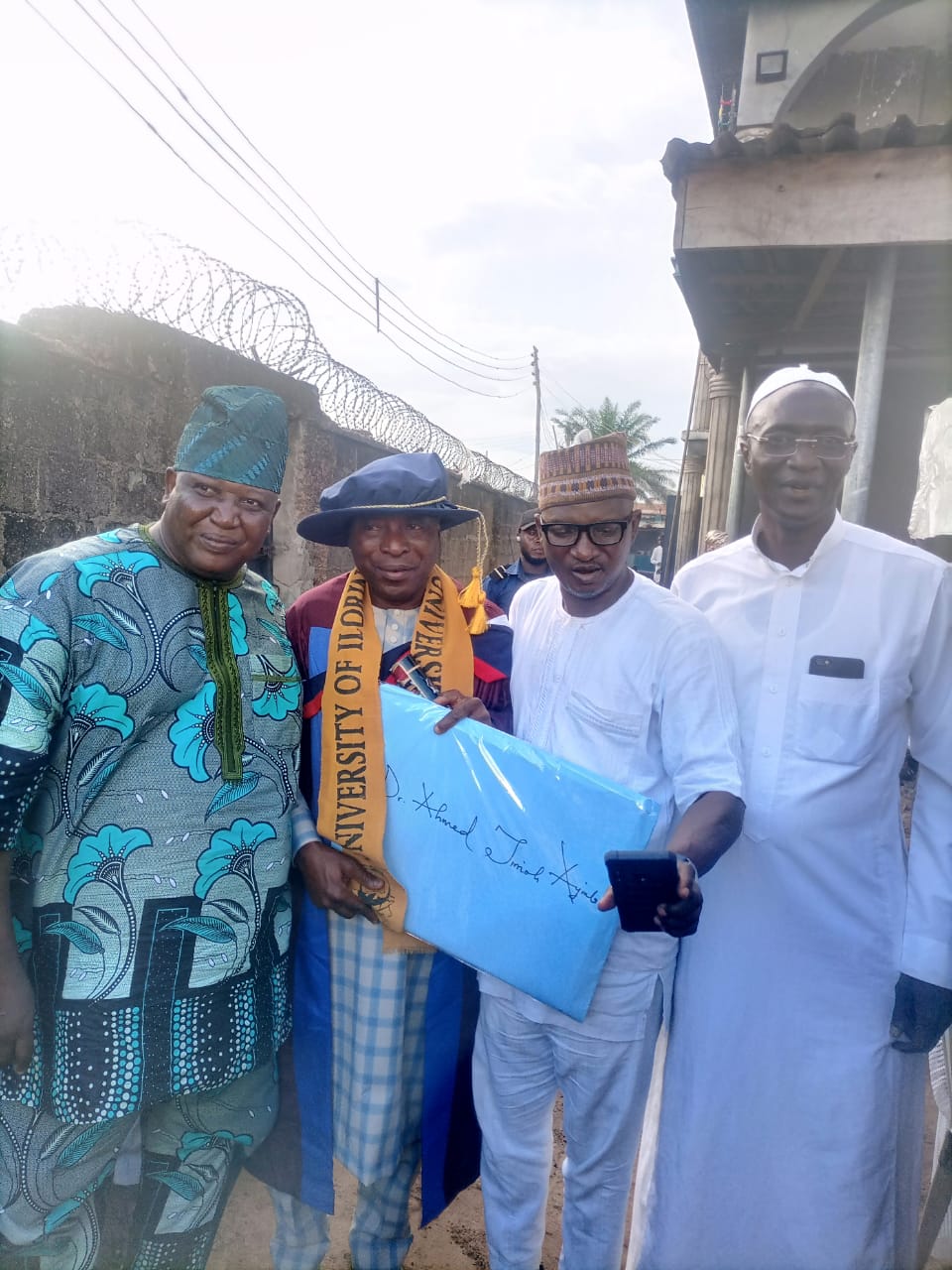 Ag. Provost Fetes Well-Wishers as He Holds Prayer on His PhD Award